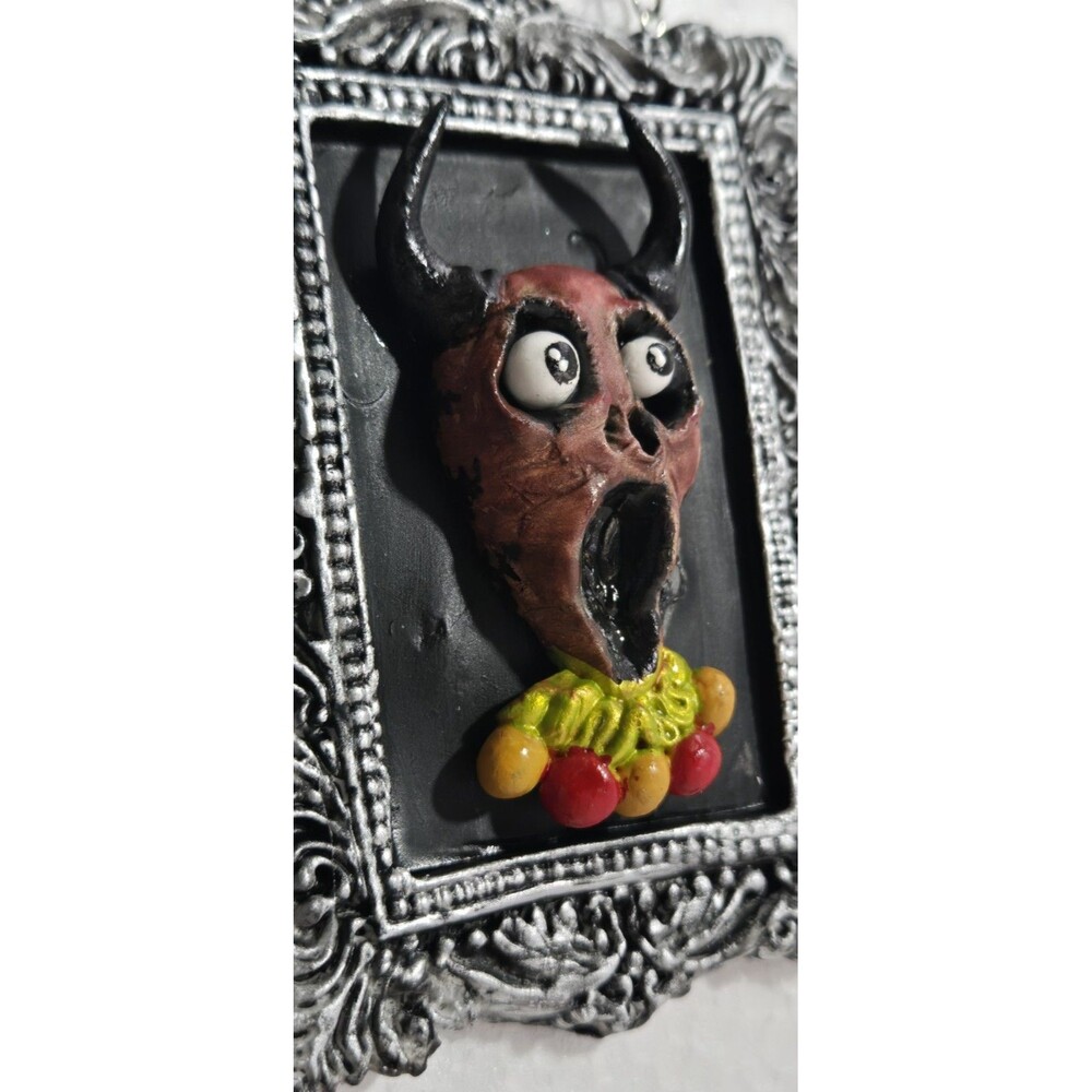 OOAK Creepy Oddity Scared Screaming Monster Creature Wall Hanging Ornament